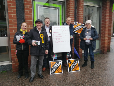 Robert Eggleston with the Haywards Heath Liberal Democrat team