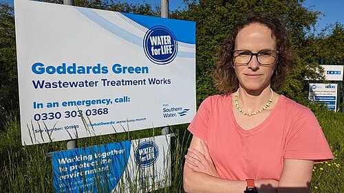 Alison Bennett at Goddards Green Southern Water WTW