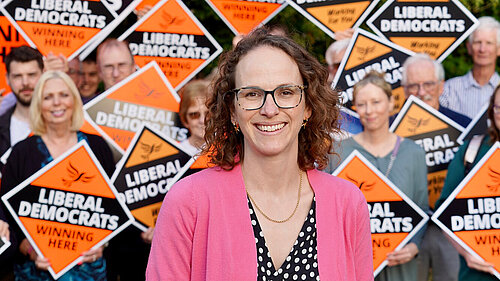 Alison Bennett at election rally