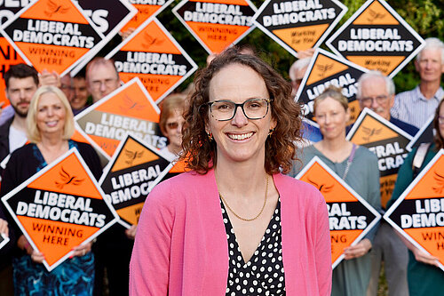 Alison Bennett at election rally