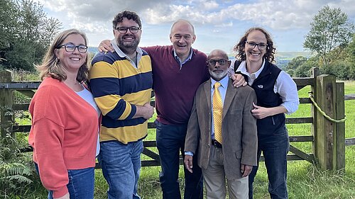 Mid Sussex Team members with Sir Ed Davey and Alison Bennett MP