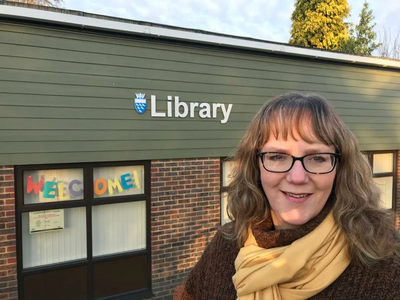 Fiona Jackson at the Library