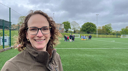 Alison Bennett presenting the awards at the shield finals