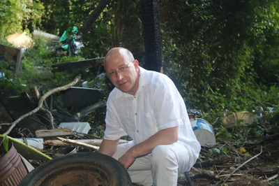 Robert Egglestone at Fly-Tipping Site