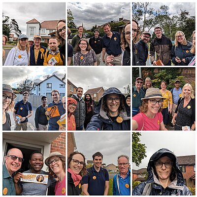 Collage from campaigning in Mid Sussex