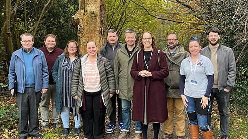 Group of people in woods